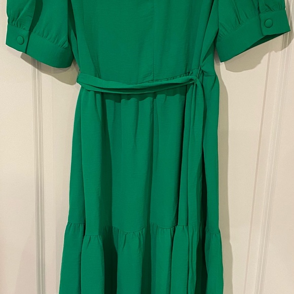 NWT Women’s DKNY Apple Green Dress Size 12 Belt Long Short Sleeve New! $119 - Picture 5 of 11